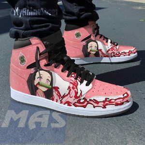 Nezuko Sneakers | Demon Slayer Shoes Custom Anime For Girl Women Japan Sneakers